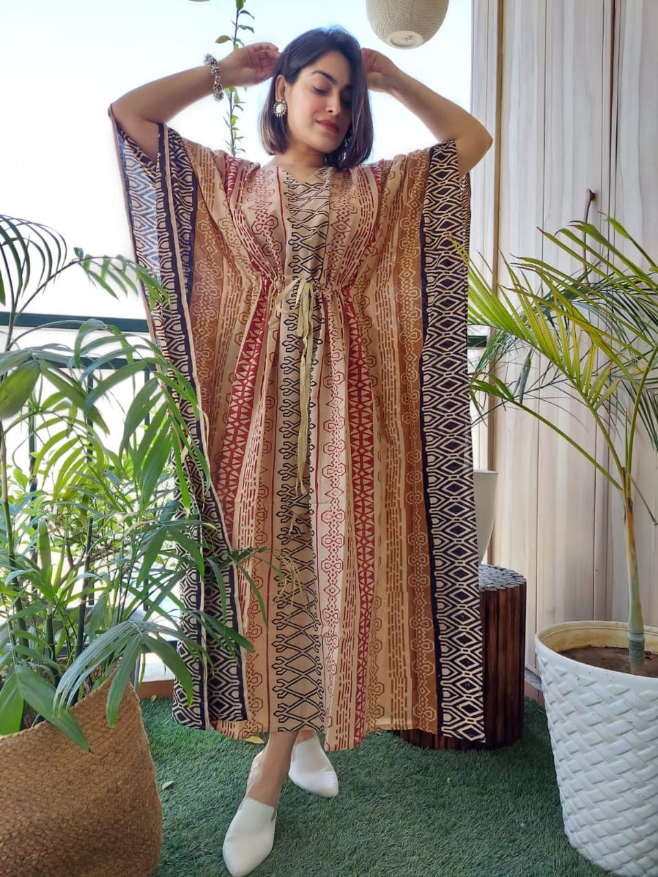 Beautiful Handblock Printed Kaftan