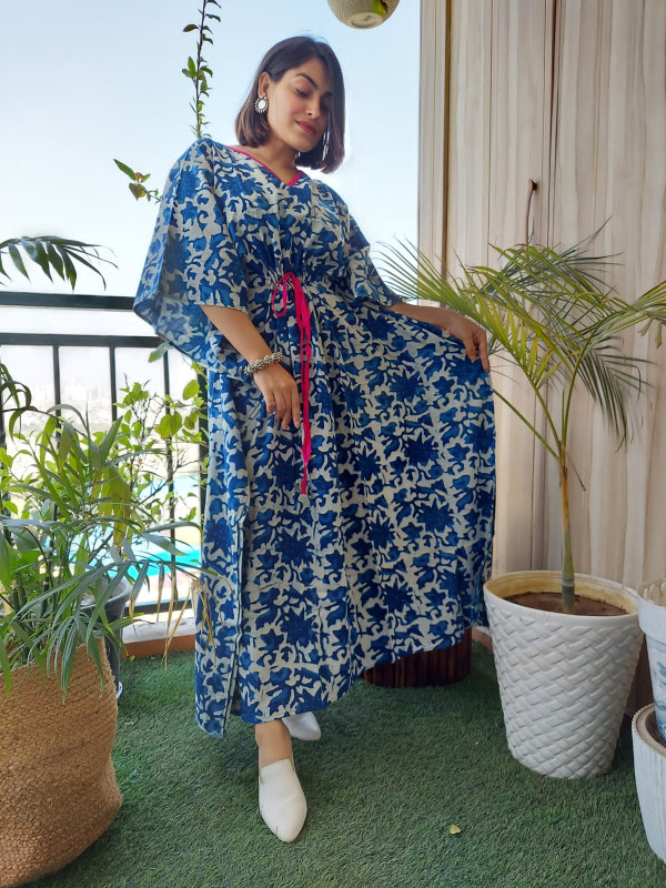 Beautiful Handblock Printed Kaftan